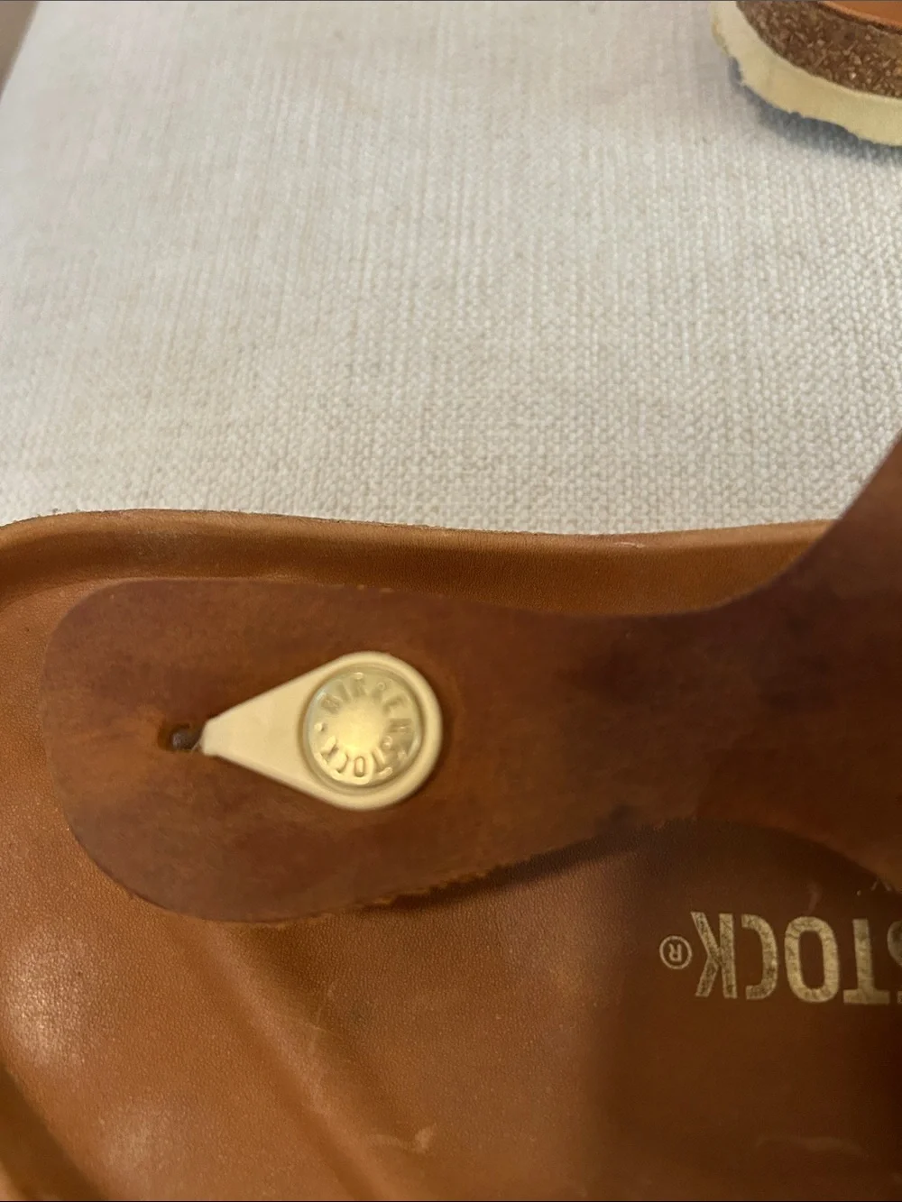 Birkenstock Women's Gizeh Big Buckle Sandals Cognac Oiled Leather, Size 10, NWOT